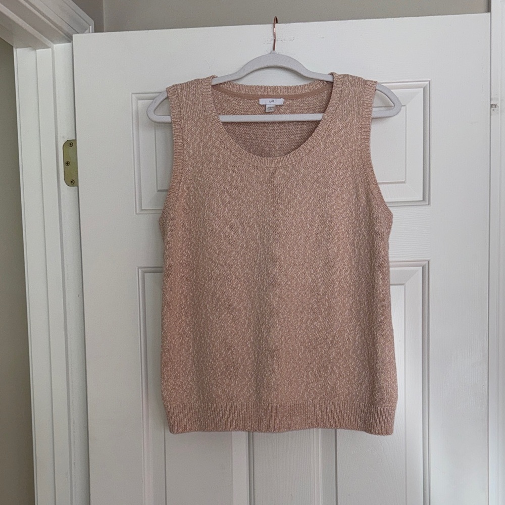 J. Jill Tan Knit Sweater Tank